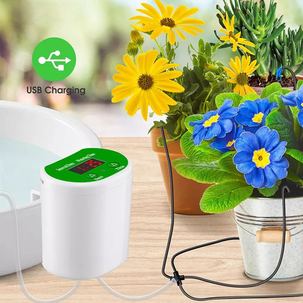 Sistema de Riego Automático para Plantas de Interior | Riego Inteligente con Bomba y Temporizador
