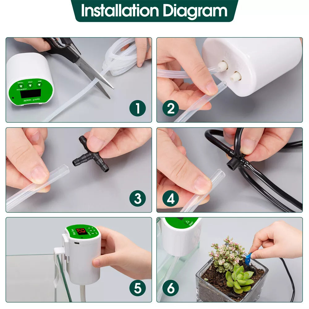 Sistema de Riego Automático para Plantas de Interior | Riego Inteligente con Bomba y Temporizador