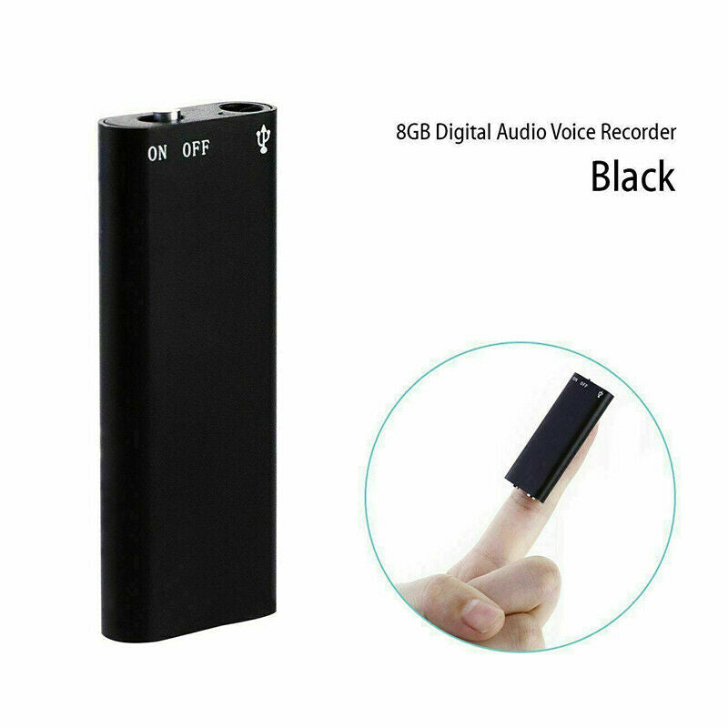 Mini grabadora de voz | Grabación de audio encubierta | Negro