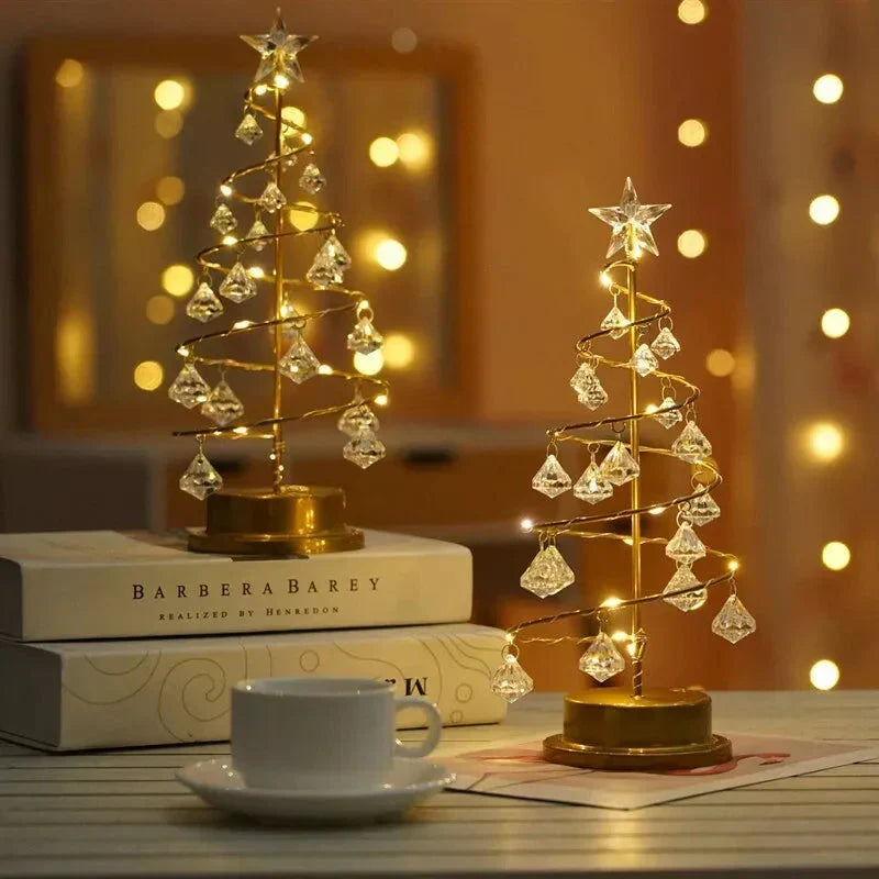 Crystava | Lámpara decorativa para el árbol de Navidad con cristales LED