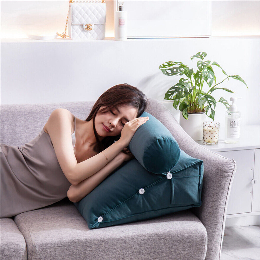 Almohada de Cama en Cuña de Lujo para el Dolor de Espalda