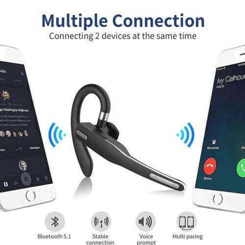 Auriculares/Earpiece Inalámbricos Bluetooth 5.1 con Doble Micrófono y Cancelación de Ruido