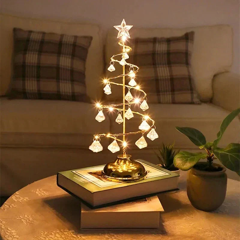 Crystava | Lámpara decorativa para el árbol de Navidad con cristales LED