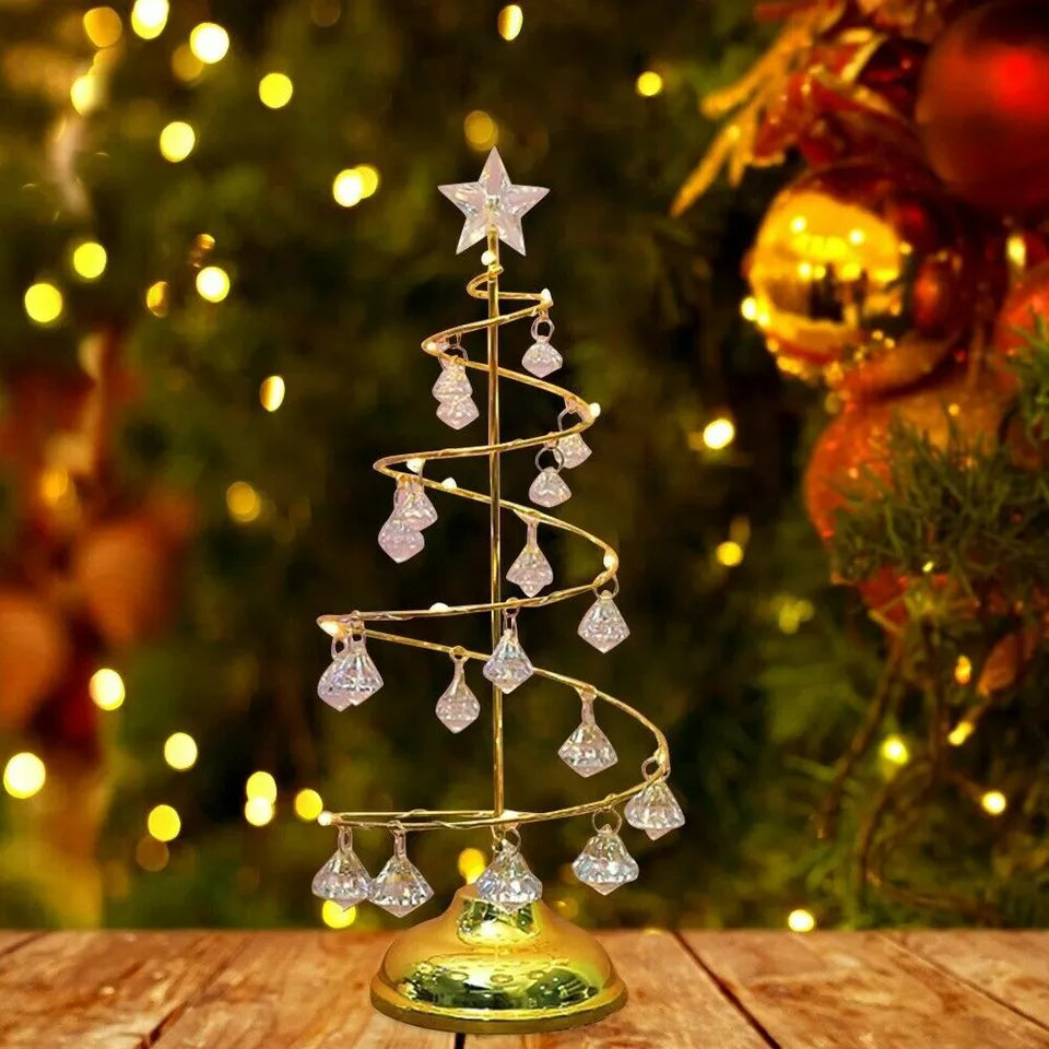 Crystava | Lámpara decorativa para el árbol de Navidad con cristales LED