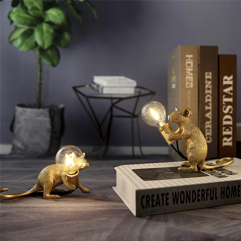 Lámpara de Ratón Dulce – Lámpara de Mesa Decorativa para el Hogar