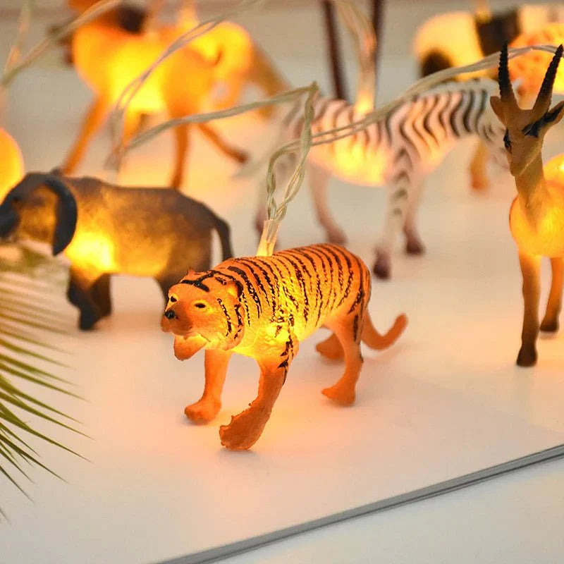 WildGlow - Guirnalda de Luz Nocturna de Animales para una Aventura Mágica