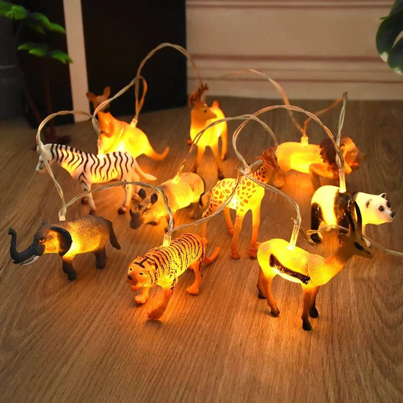 WildGlow - Guirnalda de Luz Nocturna de Animales para una Aventura Mágica