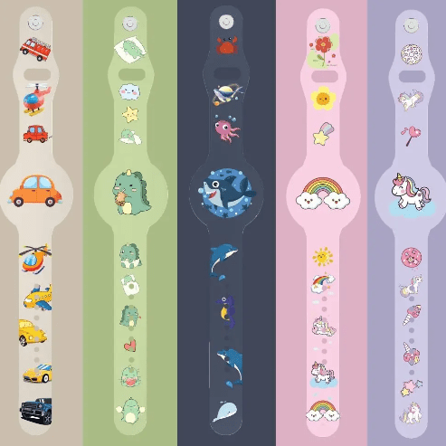 Kalsten | SAFESNUG – Pulsera Airtag para Niños con Divertido Diseño de Dino