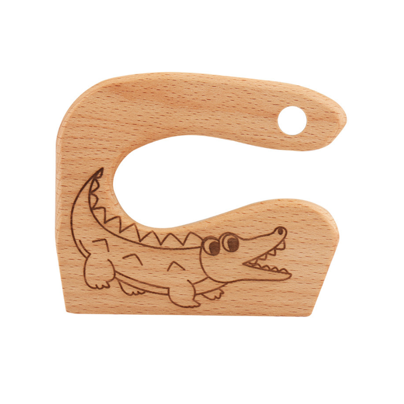 Cuchillo Infantil Montessori Seguro de Madera Natural
