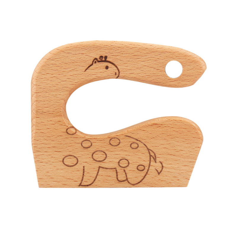 Cuchillo Infantil Montessori Seguro de Madera Natural