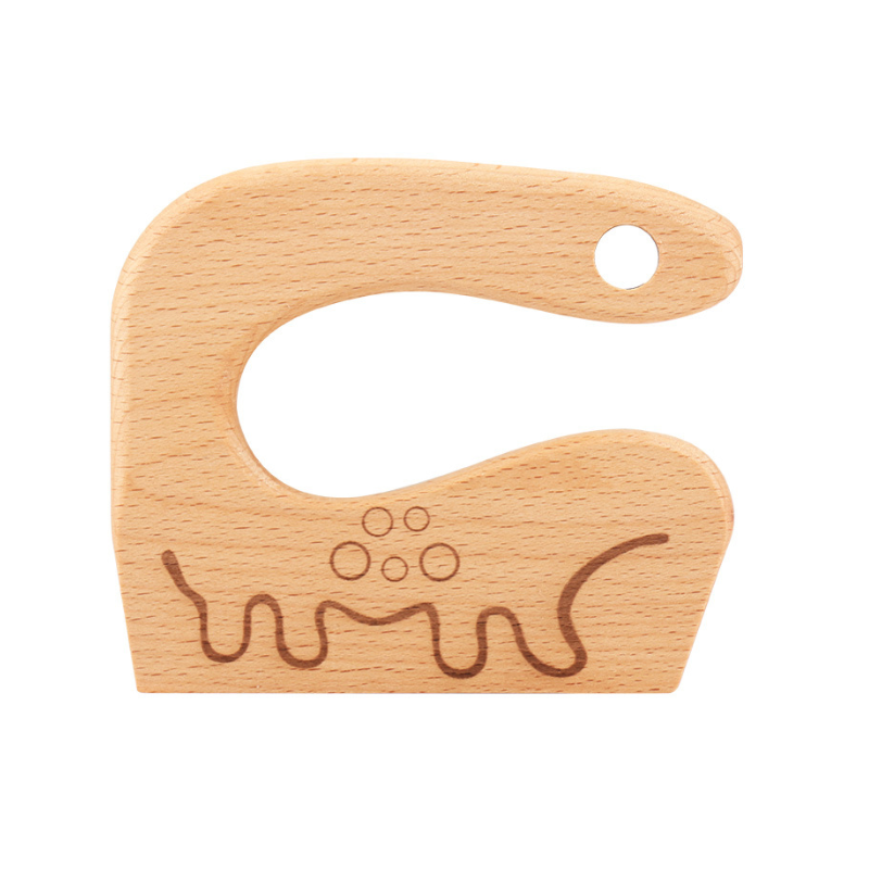 Cuchillo Infantil Montessori Seguro de Madera Natural