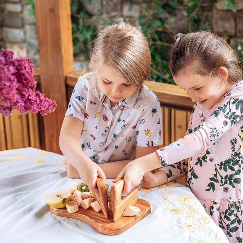 Cuchillo Infantil Montessori Seguro de Madera Natural