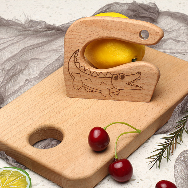 Cuchillo Infantil Montessori Seguro de Madera Natural