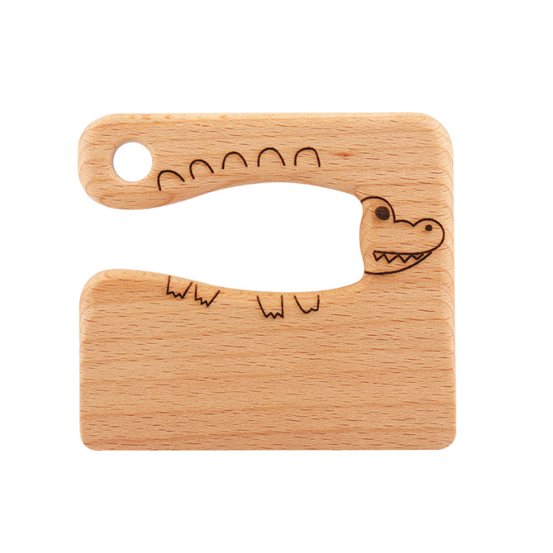 Cuchillo Infantil Montessori Seguro de Madera Natural
