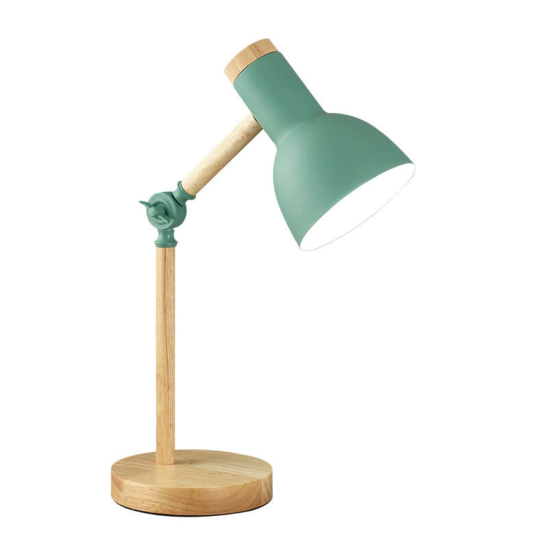 Lámpara de Escritorio de Madera Escandinava con Diseño Plegable