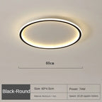 Lámpara de Techo LED Redonda Escandinava - Diseño Elegante