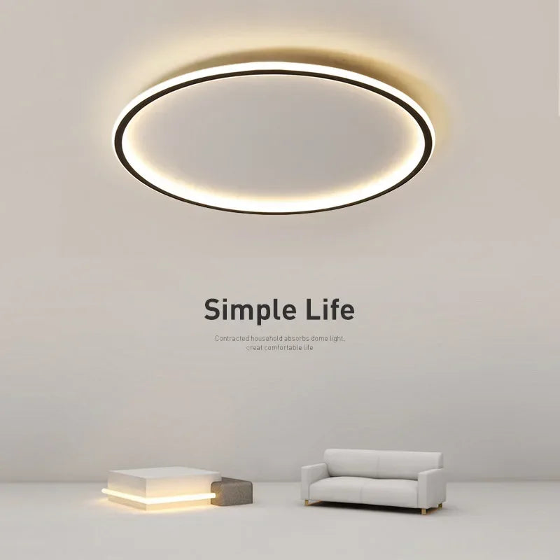Lámpara de Techo LED Redonda Escandinava - Diseño Elegante
