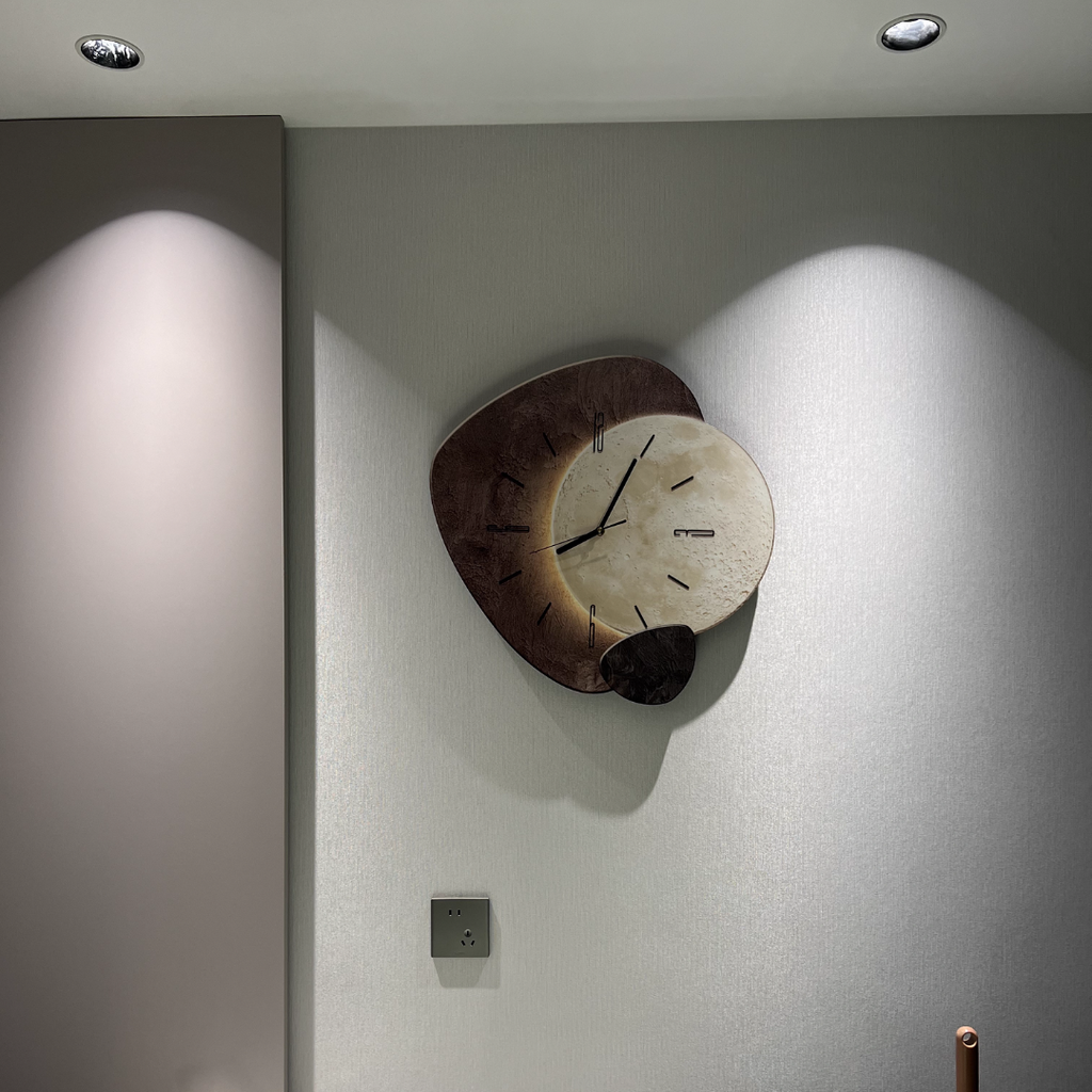 Reloj de Pared Escandinavo de Lujo | Diseño Moderno y Iluminación