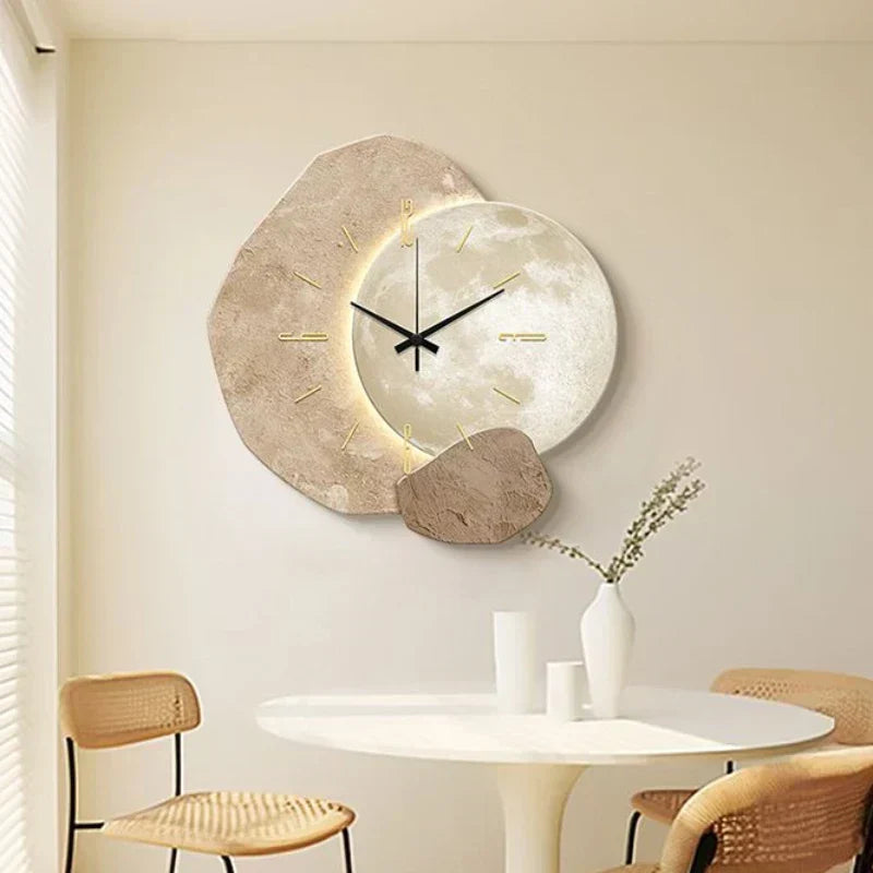 Reloj de Pared Escandinavo de Lujo | Diseño Moderno y Iluminación