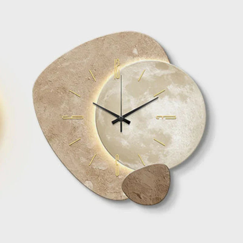 Reloj de Pared Escandinavo de Lujo | Diseño Moderno y Iluminación