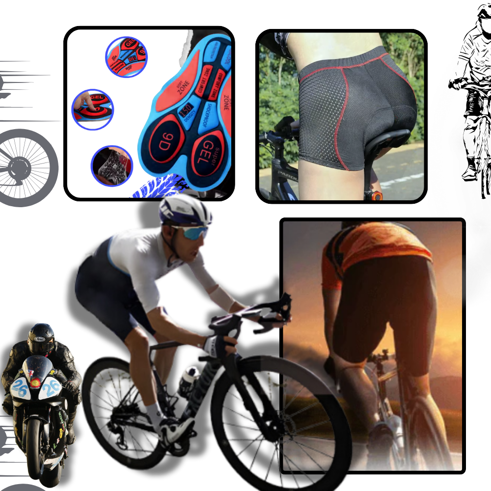 Pantalones cortos de ciclismo acolchados sin costuras