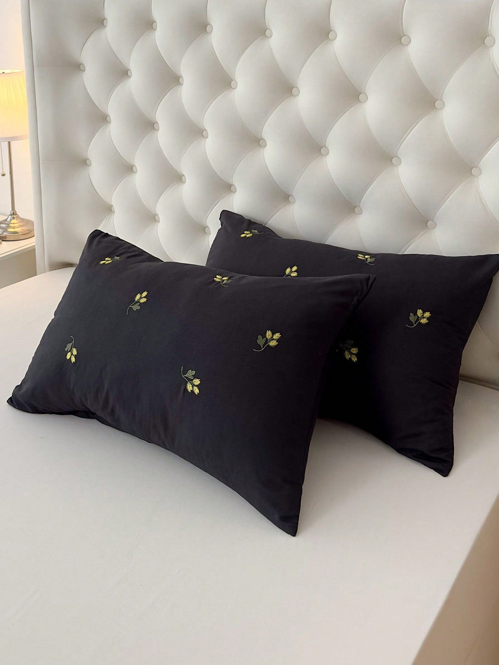 StellarDream - Juego de fundas de almohada de 2 piezas con diseño de estrella y luna