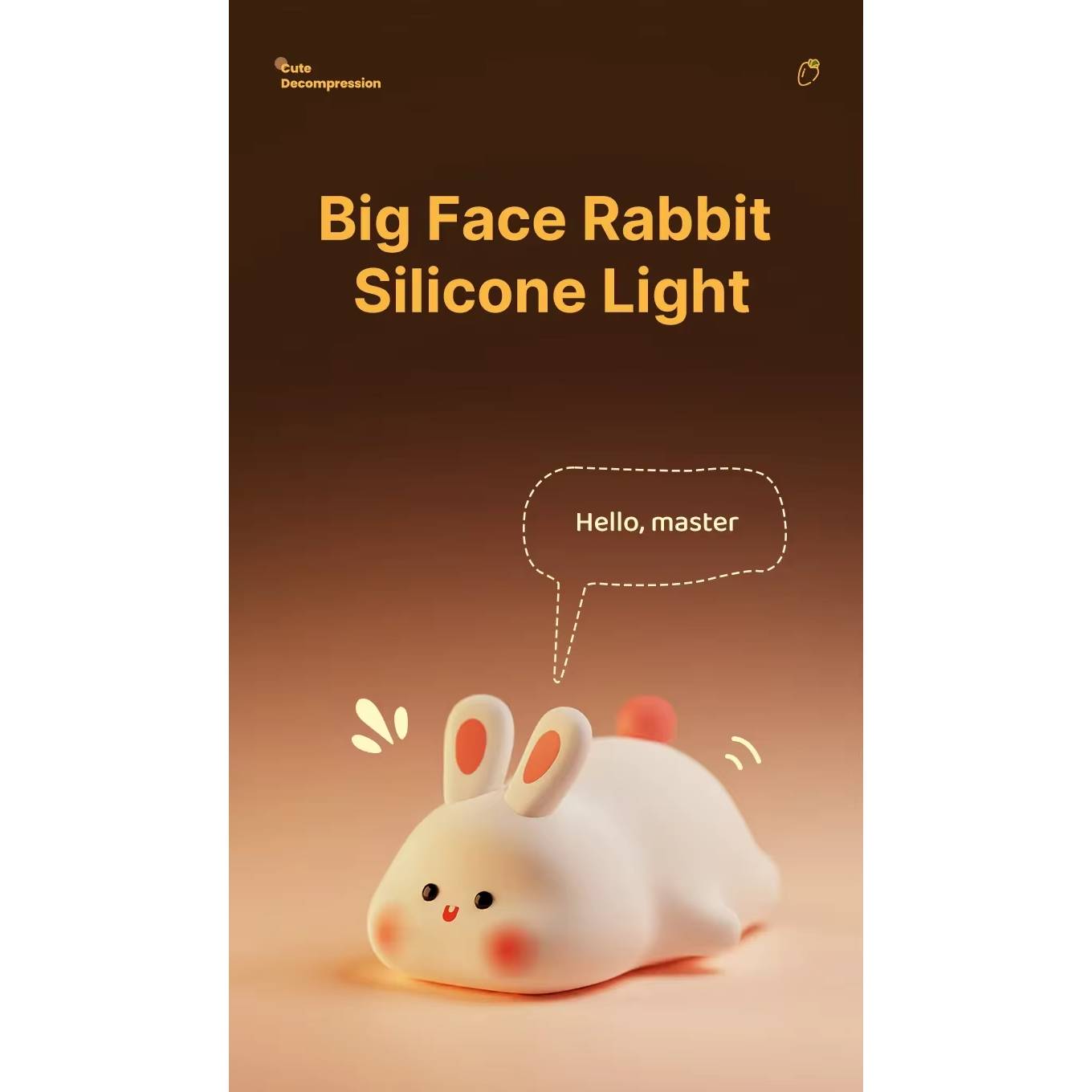 Luz Nocturna LED de Silicona para Niños - Recargable por USB