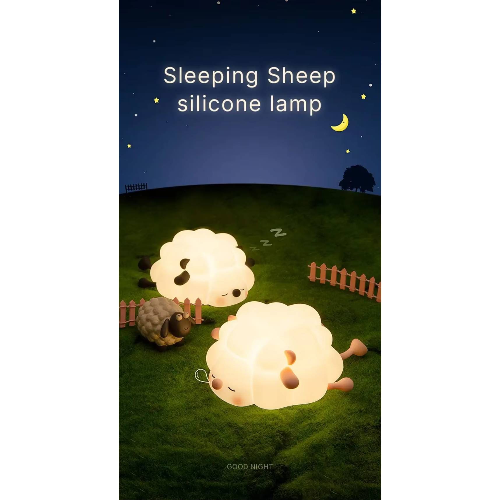 Luz Nocturna LED de Silicona para Niños - Recargable por USB