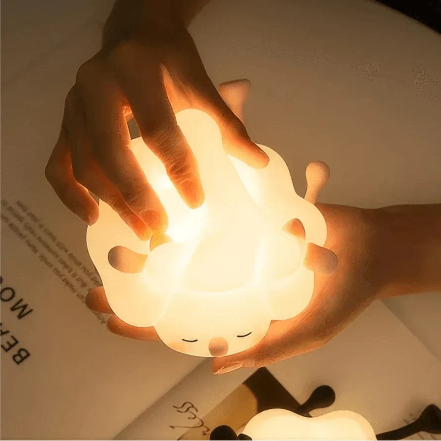 Luz Nocturna LED de Silicona para Niños - Recargable por USB