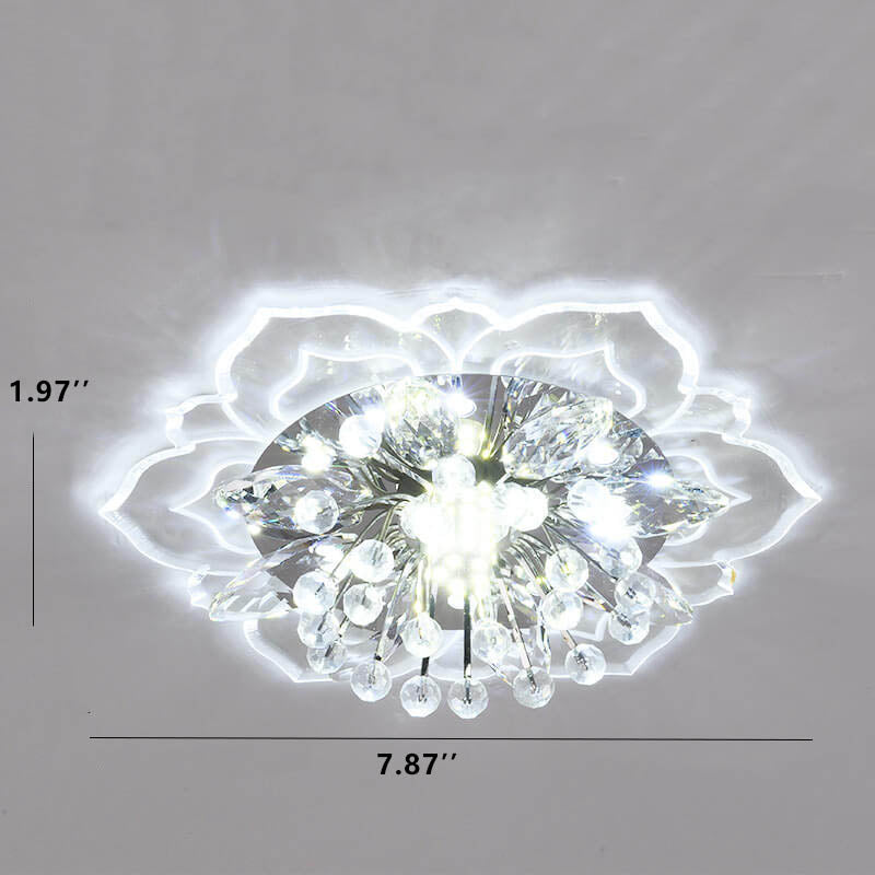 GlowPetal | Luz de Techo de Cristal LED | Forma de Flor, Cambio de Color RGB y Eficiencia Energética