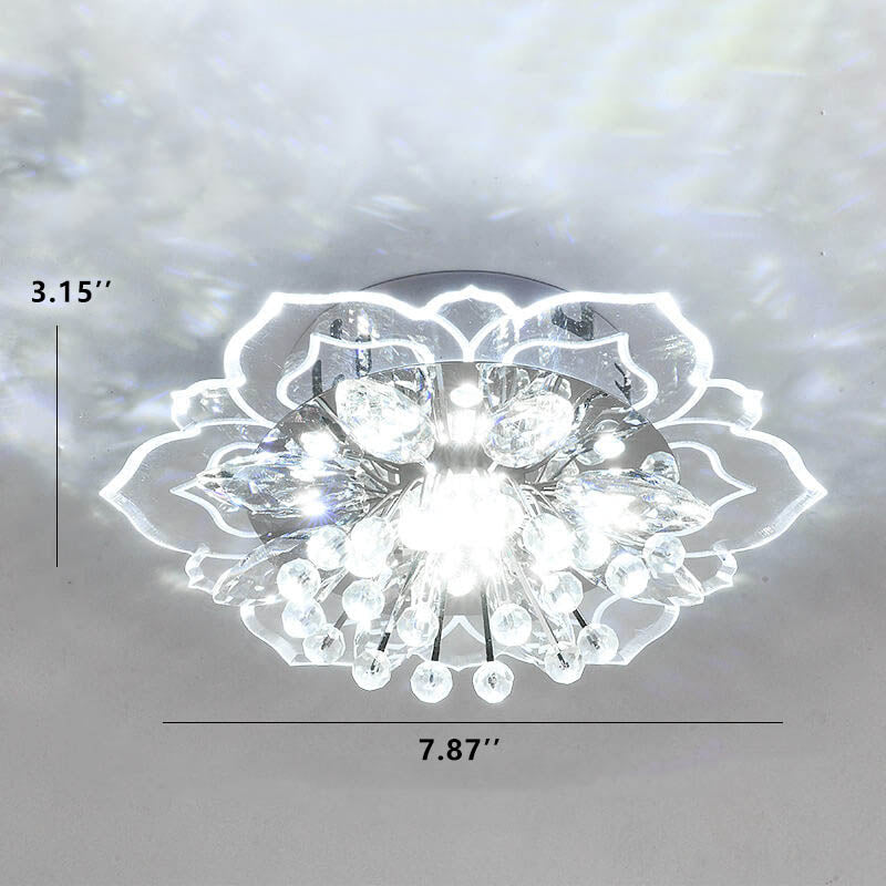 GlowPetal | Luz de Techo de Cristal LED | Forma de Flor, Cambio de Color RGB y Eficiencia Energética