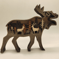Decoración Creativa de Animales del Bosque en Madera - Adorno de Pared Hecho a Mano