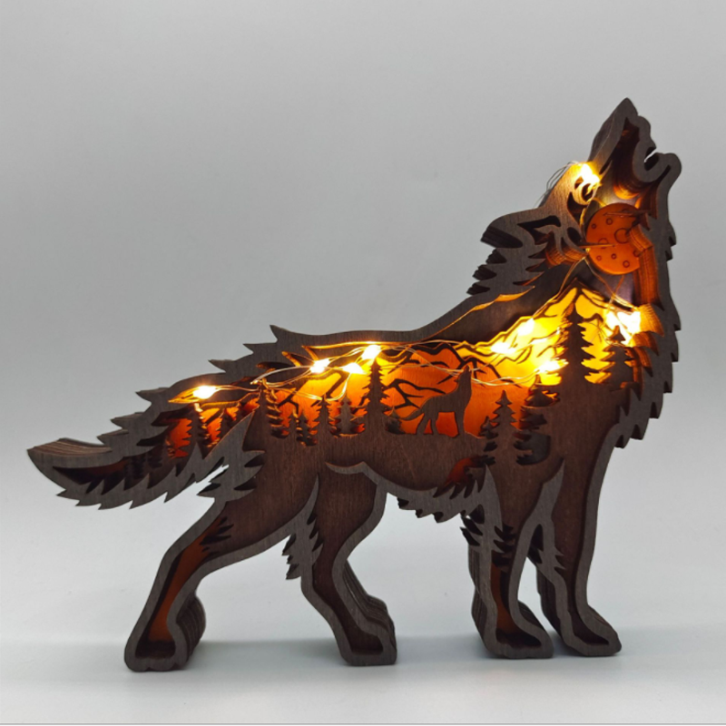 Decoración Creativa de Animales del Bosque en Madera - Adorno de Pared Hecho a Mano