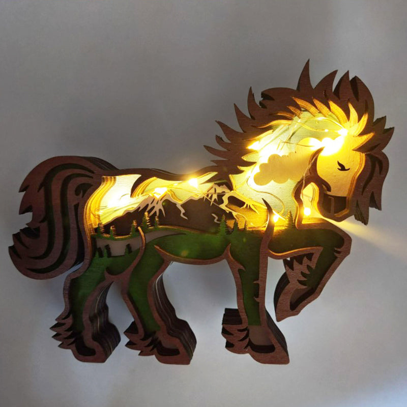 Decoración Creativa de Animales del Bosque en Madera - Adorno de Pared Hecho a Mano