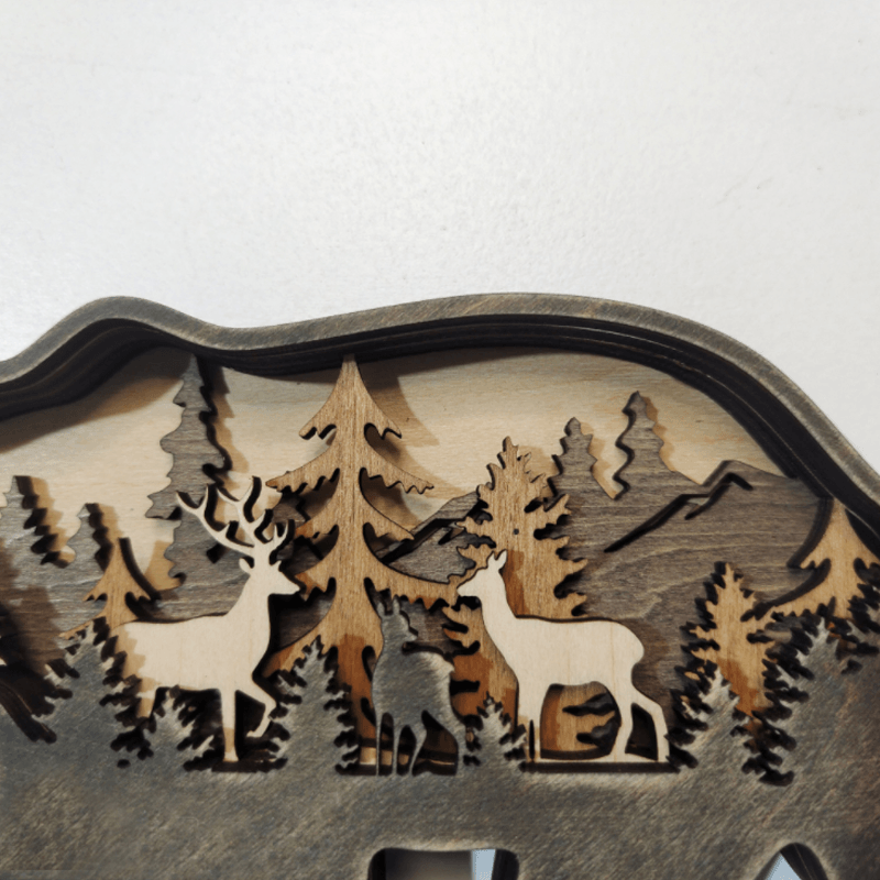 Decoración Creativa de Animales del Bosque en Madera - Adorno de Pared Hecho a Mano
