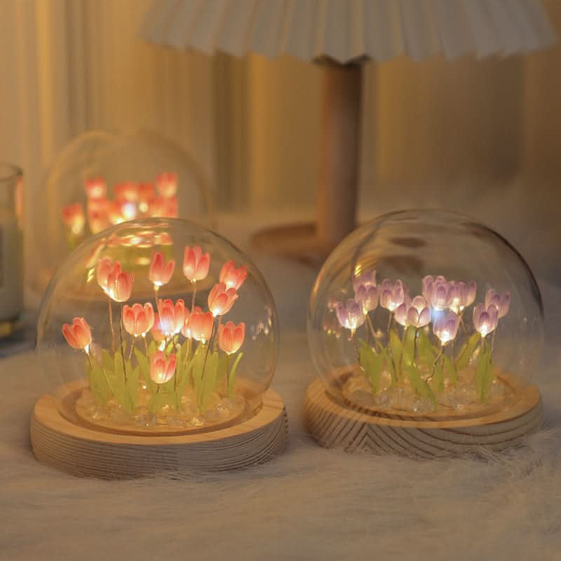 Lámpara Nocturna Misti Tulipán Luz Cálida Para Habitación Infantil y Dormitorio