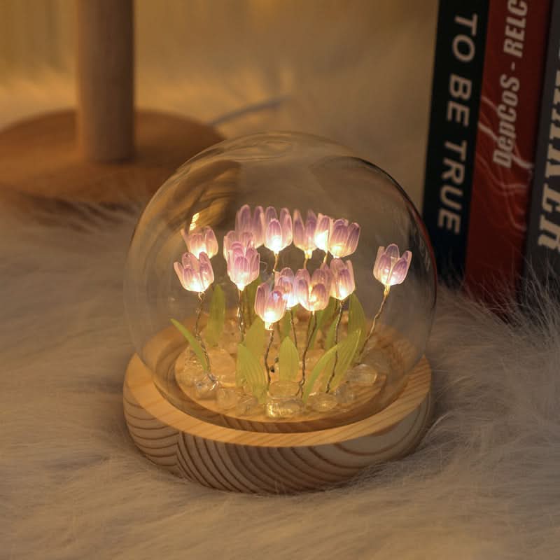 Lámpara Nocturna Misti Tulipán Luz Cálida Para Habitación Infantil y Dormitorio