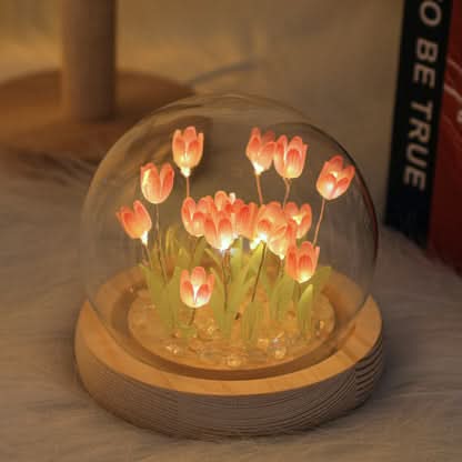 Lámpara Nocturna Misti Tulipán Luz Cálida Para Habitación Infantil y Dormitorio