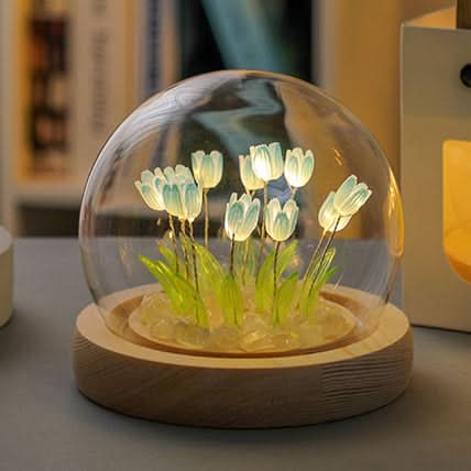 Lámpara Nocturna Misti Tulipán Luz Cálida Para Habitación Infantil y Dormitorio