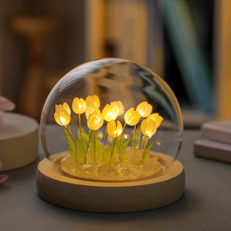 Lámpara Nocturna Misti Tulipán Luz Cálida Para Habitación Infantil y Dormitorio