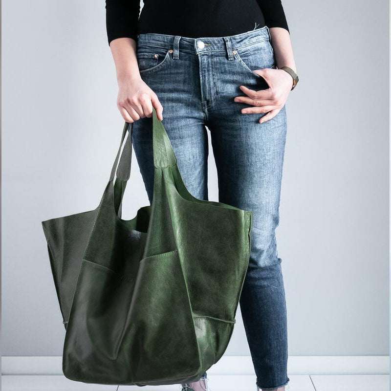 Bolsos de fin de semana de gran tamaño de cuero