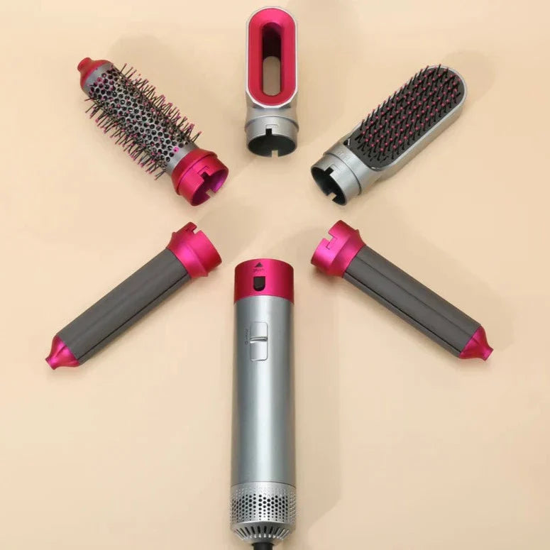 Estilizador de Cabello Premium 5 en 1 para Mujeres con Opciones de Rizado y Alisado