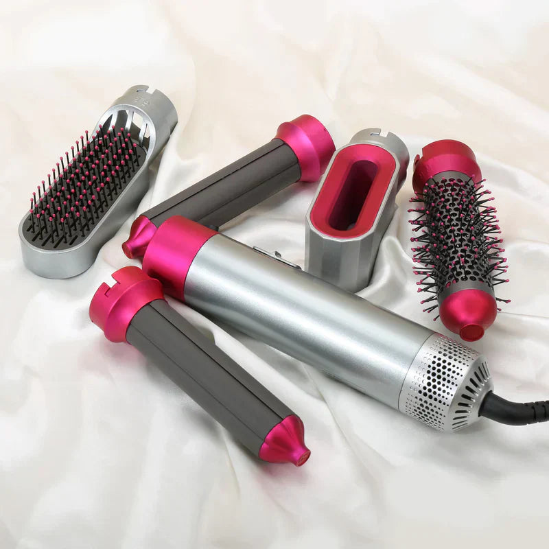 Estilizador de Cabello Premium 5 en 1 para Mujeres con Opciones de Rizado y Alisado