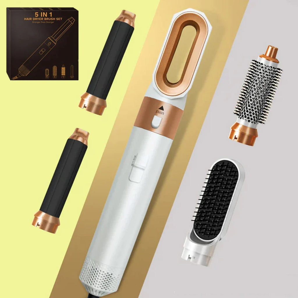 Estilizador de Cabello Premium 5 en 1 para Mujeres con Opciones de Rizado y Alisado