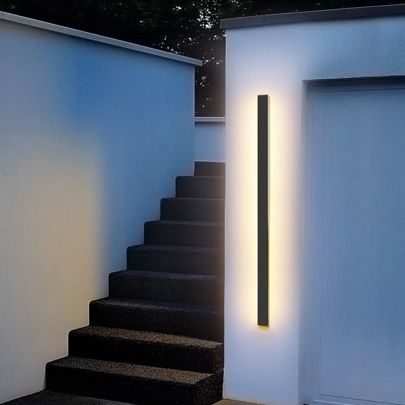 Aplique de Pared Exterior Moderno de Aluminio con Retroiluminación