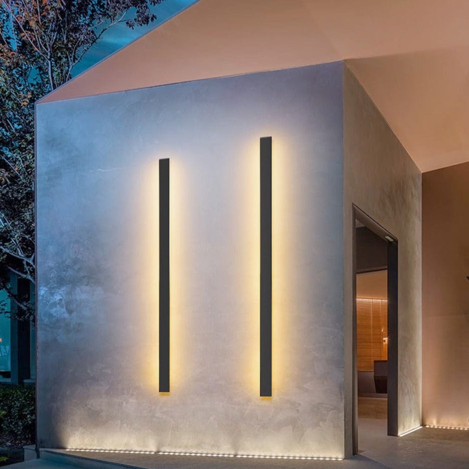 Aplique de Pared Exterior Moderno de Aluminio con Retroiluminación