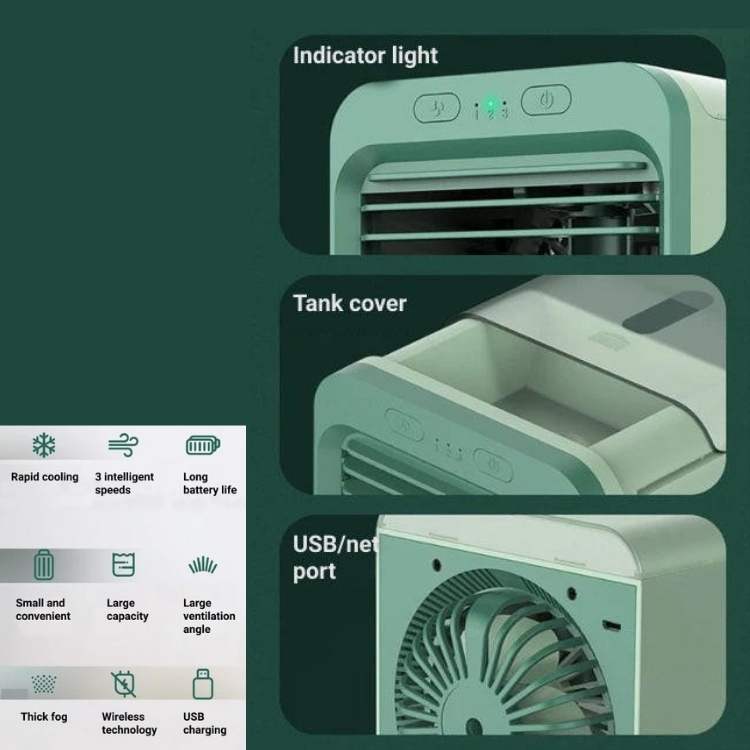 Aire Acondicionado Portátil Compacto con Enfriamiento Ajustable