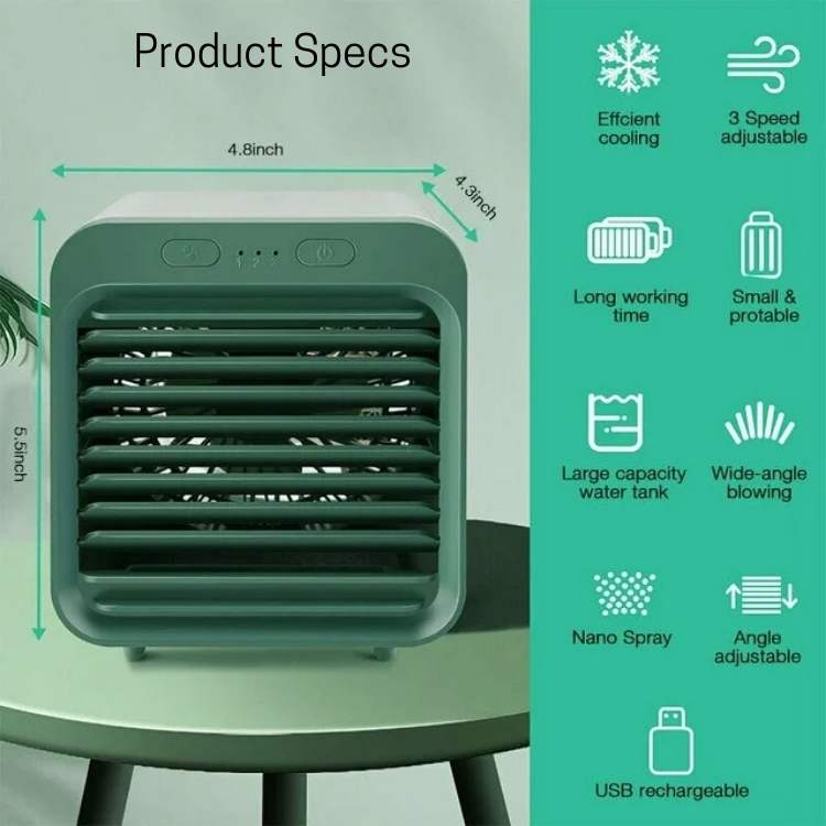 Aire Acondicionado Portátil Compacto con Enfriamiento Ajustable