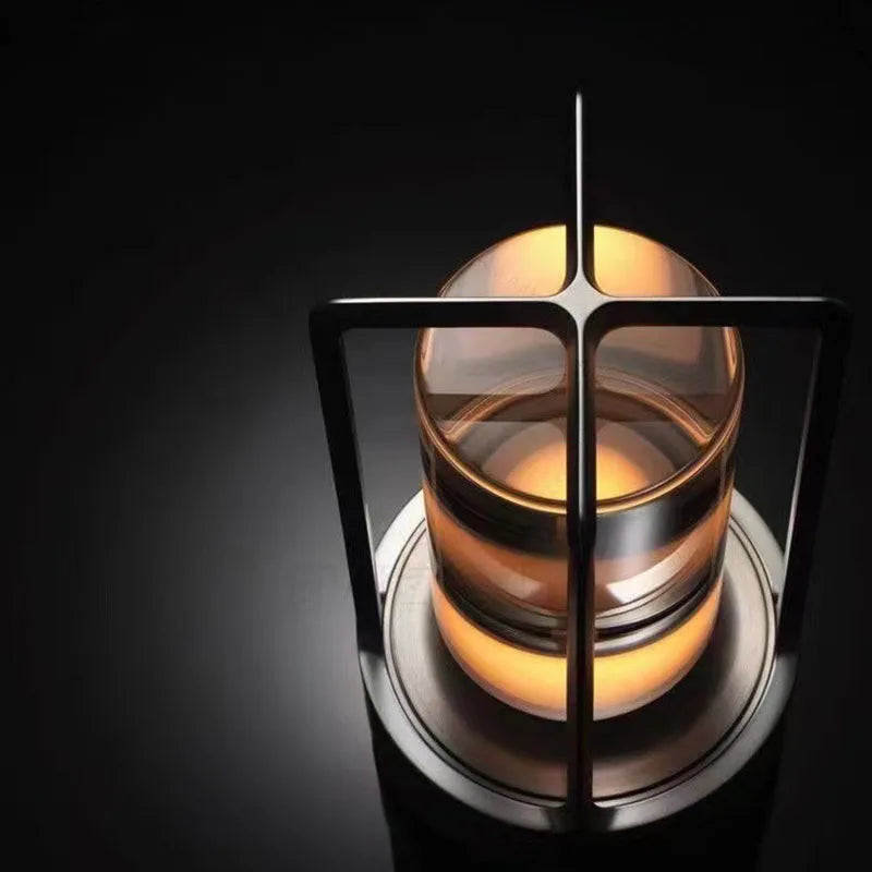 Lámpara de Mesa LED Nórdica de Metal Sin Cable con Regulación Táctil