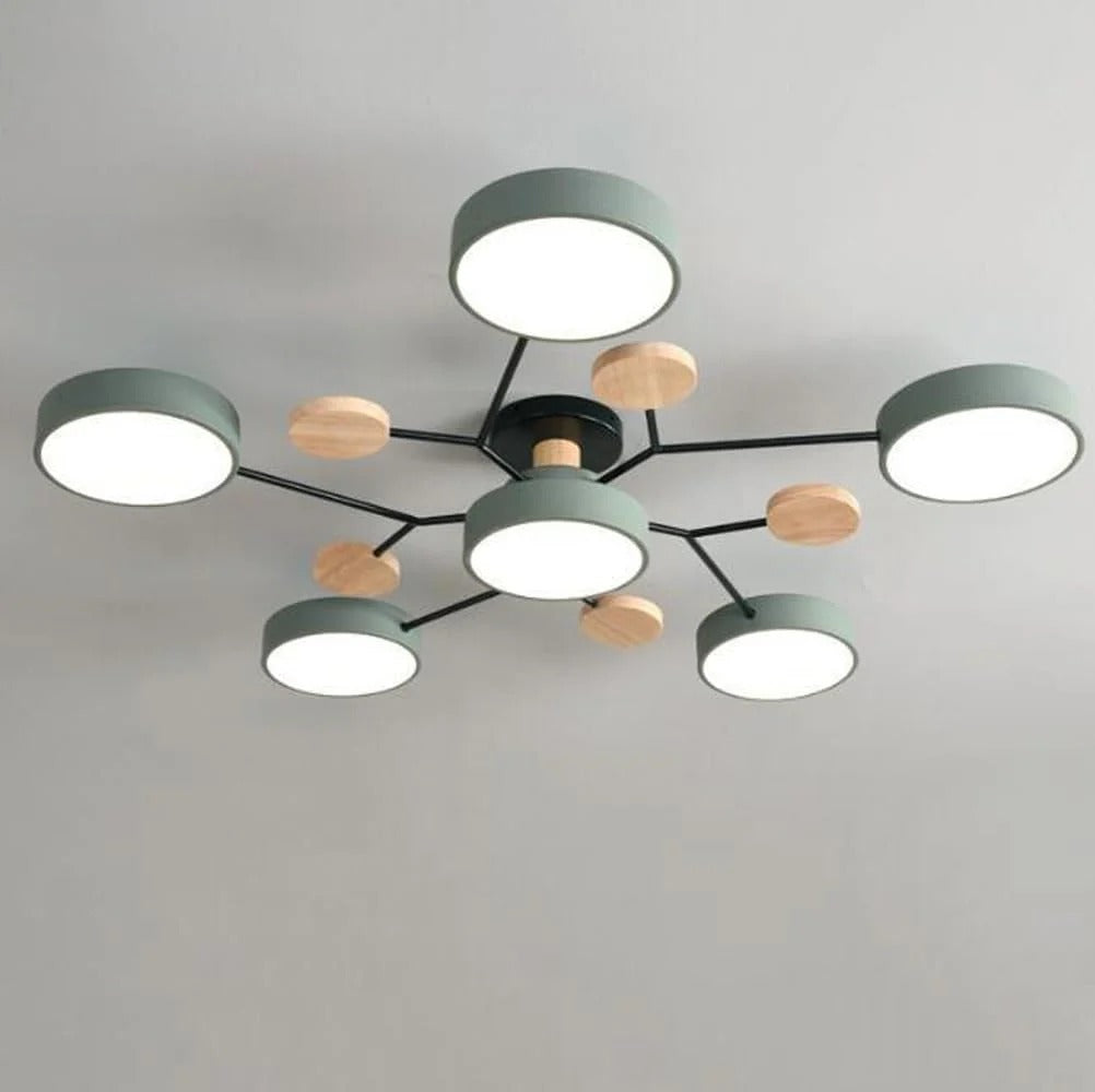 Moderna Luz de Techo LED Semi-Flush Halo para Espacios Elegantes